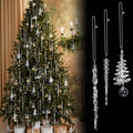 🎄24 Pcs Crystal Icicle Christmas Tree Ornaments(3 Styles Christmas Icicles)⛄