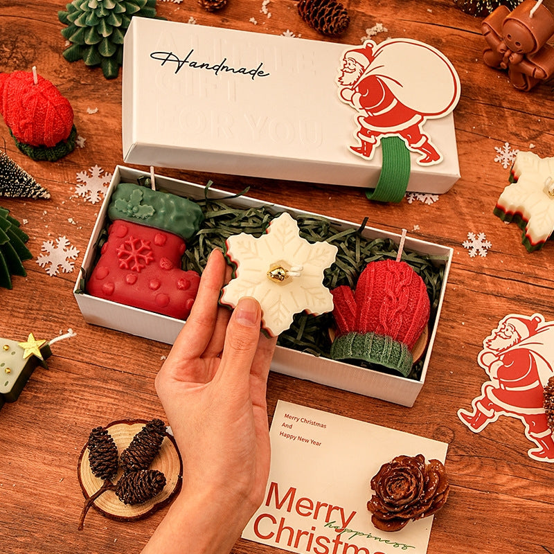 Fragrance Candle Gift Box Christmas Candle Set Christmas Gifts Small Gifts Creative Ornaments Aromatherapy Candles ﻿Party Decor