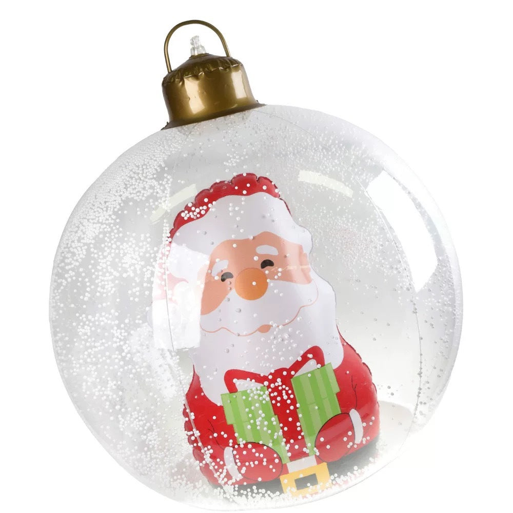 🎄24-inch Light-Up Christmas Ball, Outdoor Decoration with LED Lights