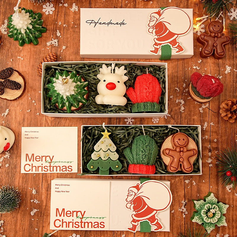 Fragrance Candle Gift Box Christmas Candle Set Christmas Gifts Small Gifts Creative Ornaments Aromatherapy Candles ﻿Party Decor